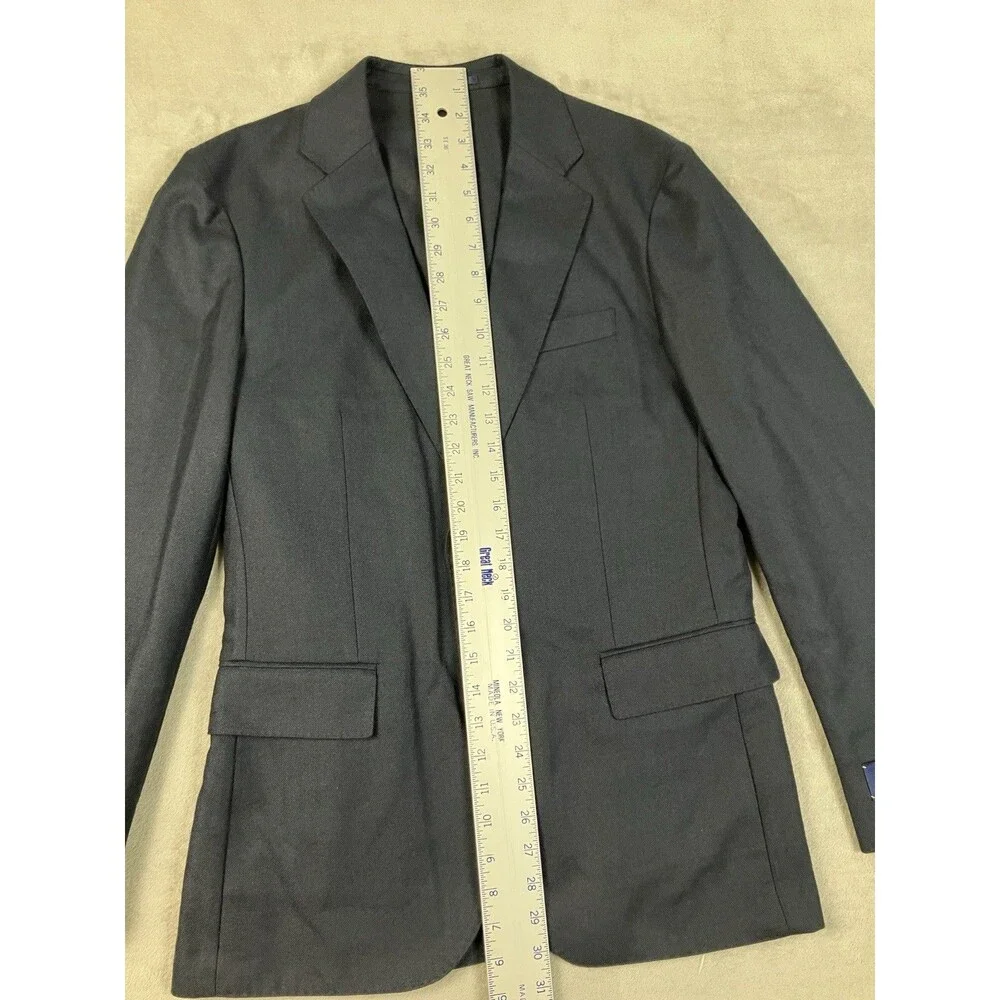 J.Crew Ludlow Suit Jacket Mens 38R Navy Cotton Wool Slim Blazer Business